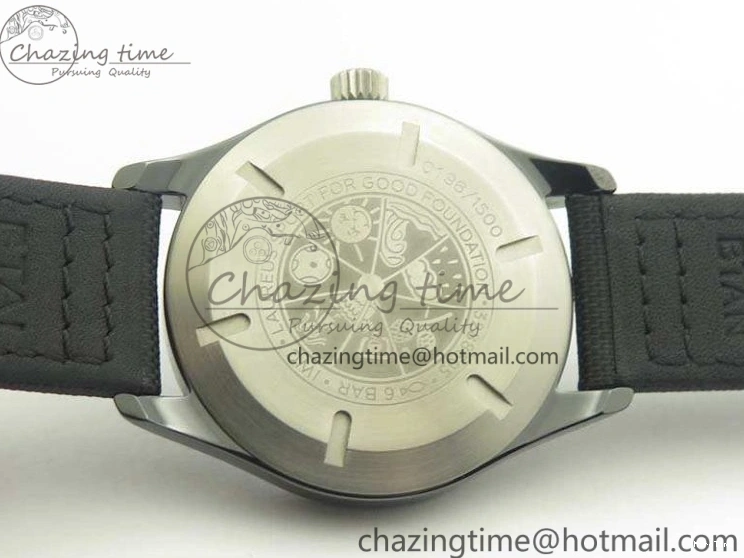 MIROTIME 0125 HighQuality Mark XVIII LAUREUS IW324703 Black Ceramic MKF Best Edition On Black Nylon Strap A 7218